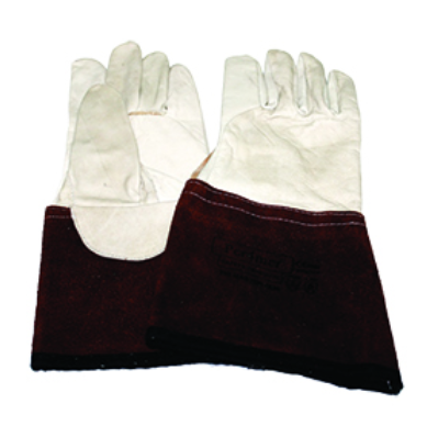 Professional Brown Cuff TIG Welding Gloves with Durable Heat-Resistant Leather for Maximum Hand Protection and Comfort